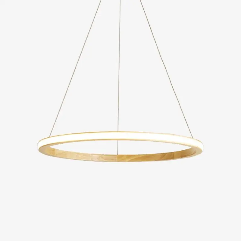 Suspension LED Ibarne en bois lumineux