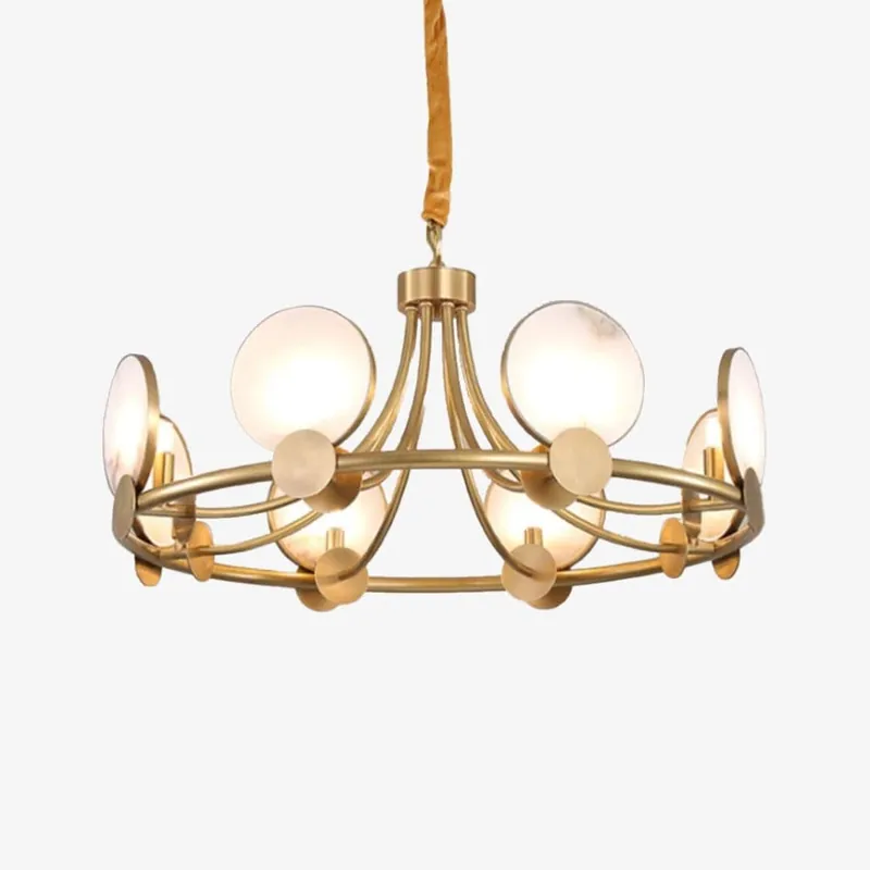 Lustre LED Circulaire Marbré Zélie