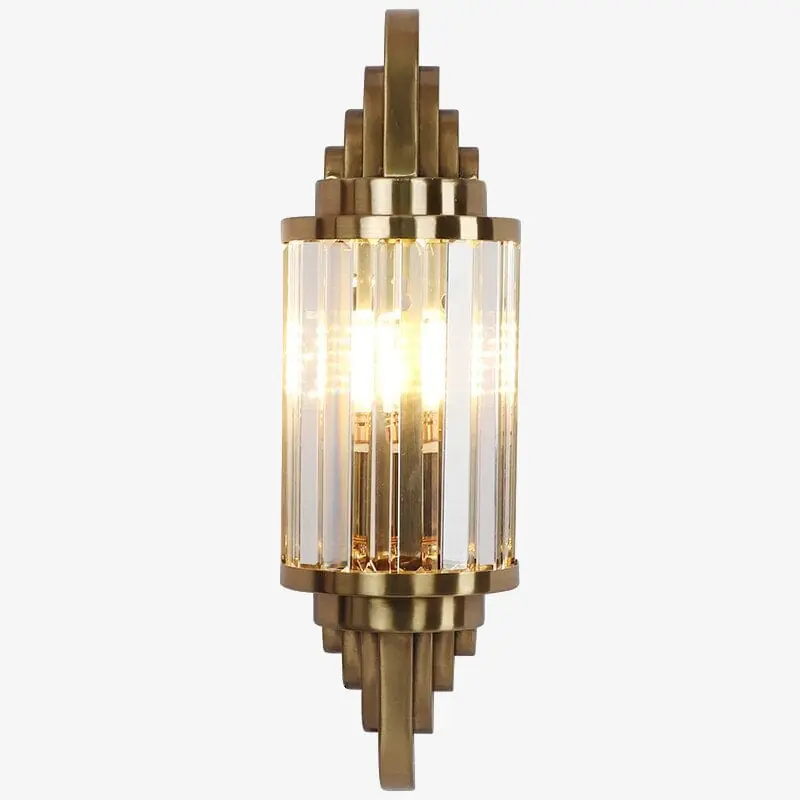 Applique murale LED moderne en verre et métal doré - Raizel