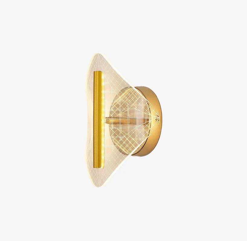 Applique murale LED Jilor Transparente et Dorée