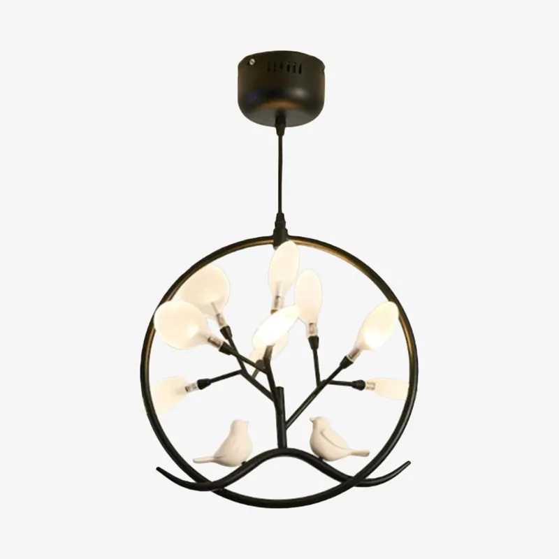 Lustre Rhym - Design Moderne avec Arbre et Oiseaux