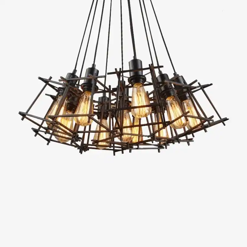 Lustre Onigun : Éclairage Industriel Cubique