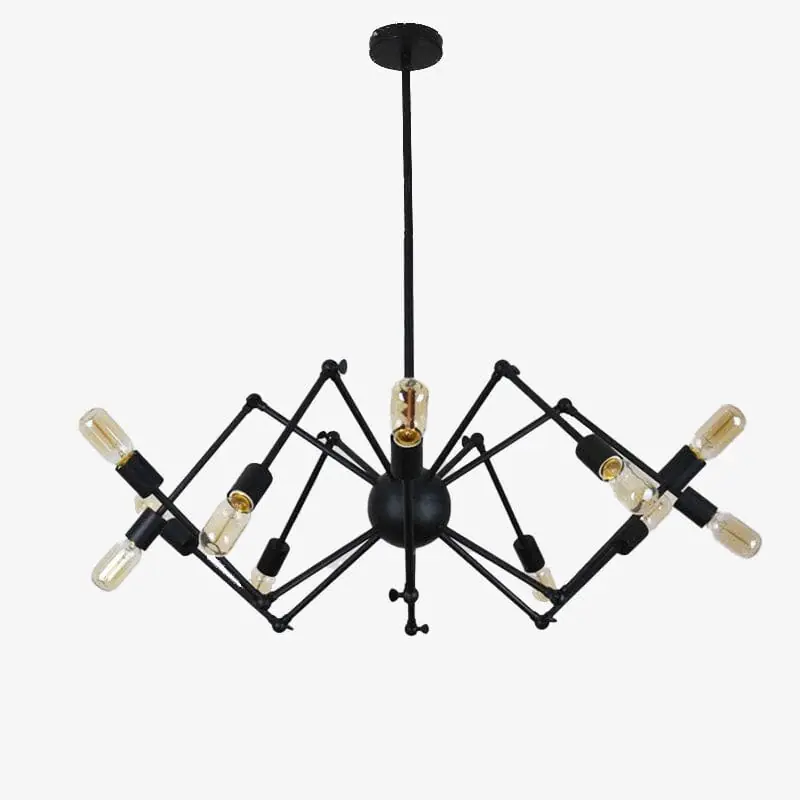 Lustre design Spike en métal à bras articulés ajustables