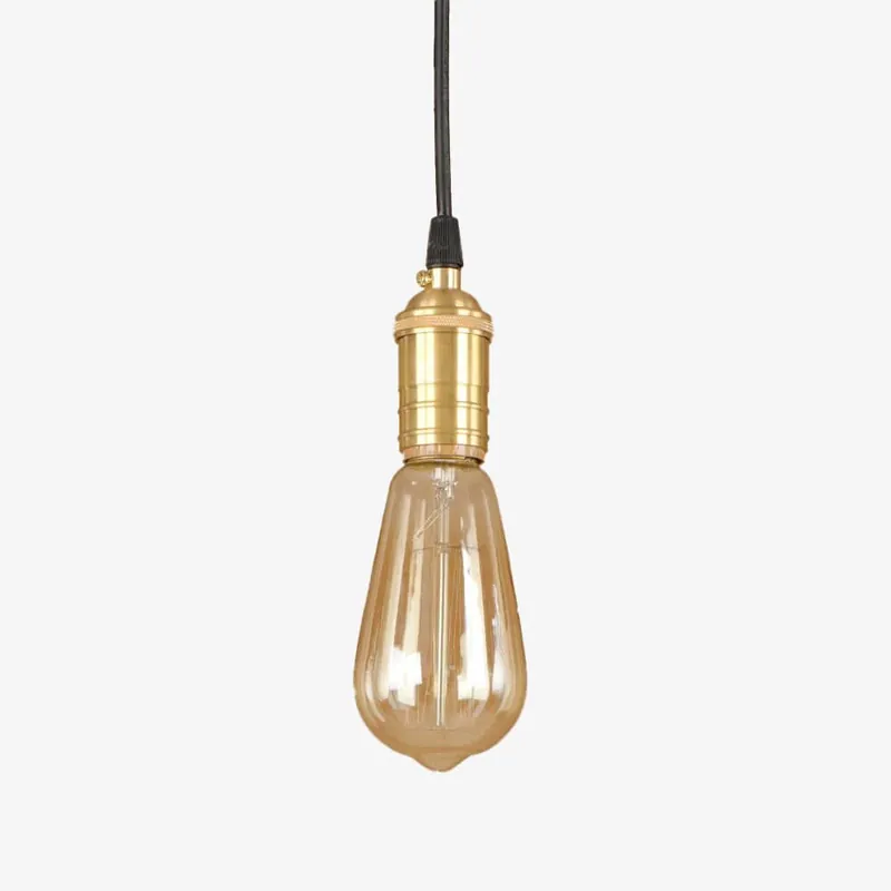 Suspension LED industrielle dorée Rayene
