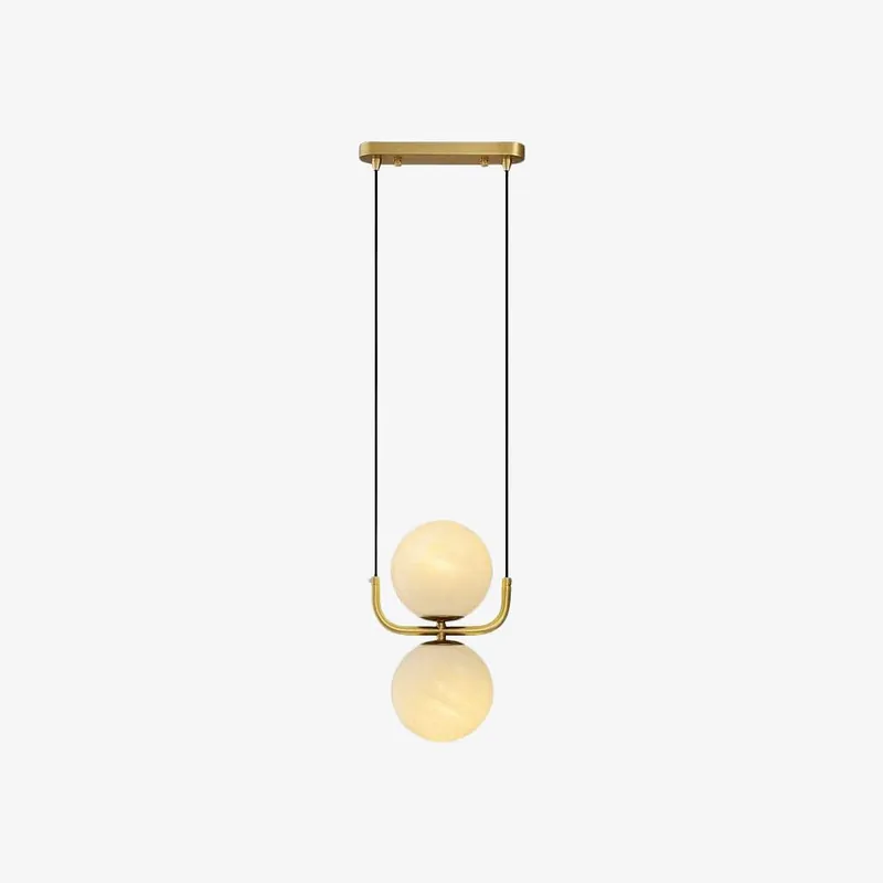 Suspension Katneep en verre et tuyau doré