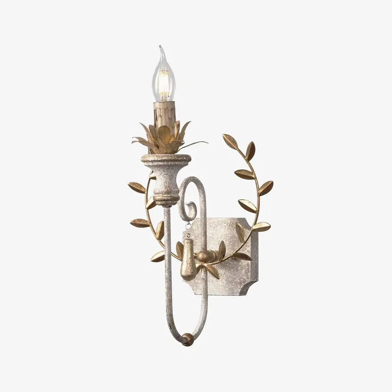 Applique murale bougeoir vintage en bois Hylena