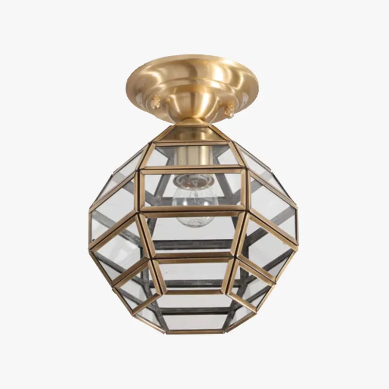 Plafonnier Loxia Cuivre & Verre