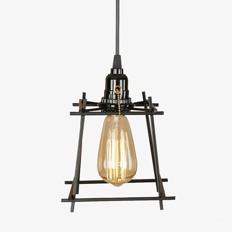 Suspension Cage Vintage en Métal à LED Plitz