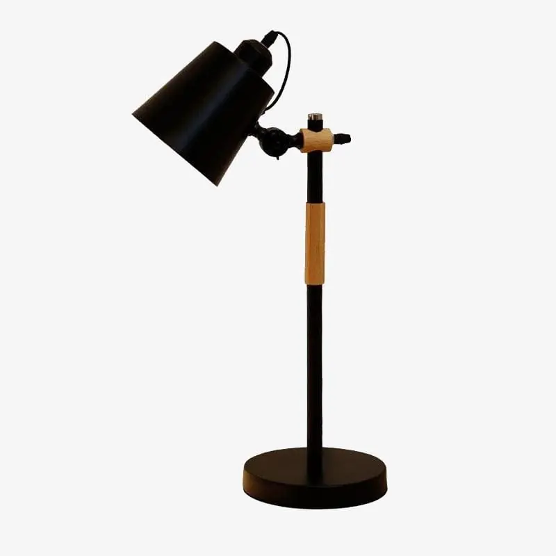Lampe de chevet LED Jolanne en bois et métal