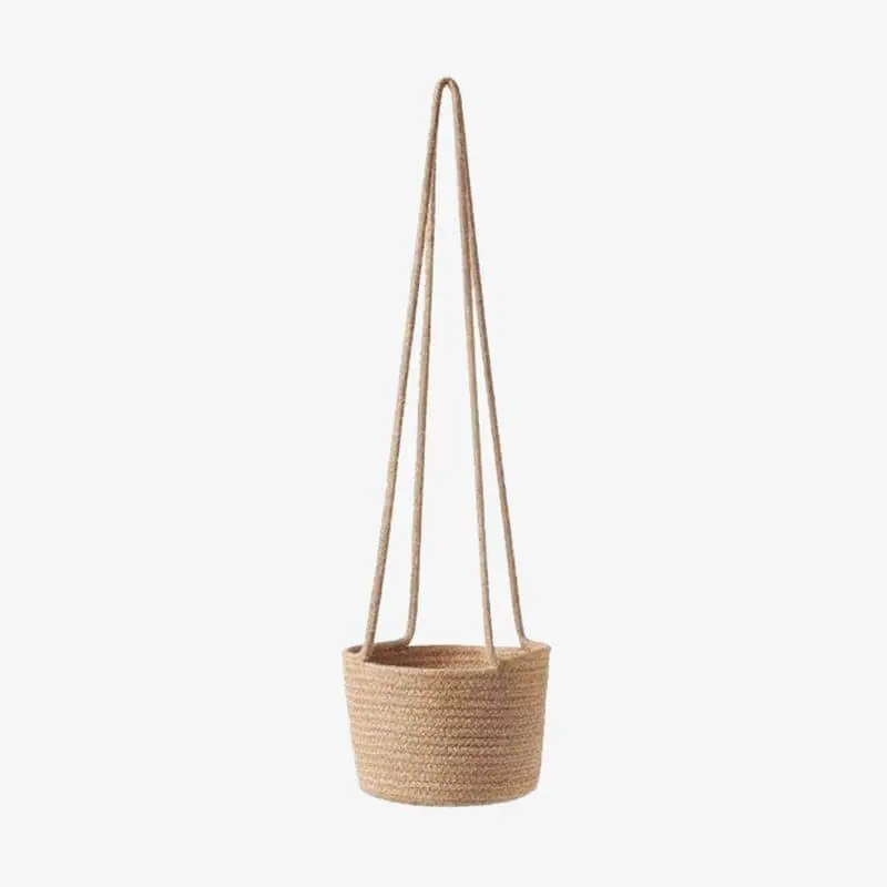Cache-pots suspendus en osier scandinave