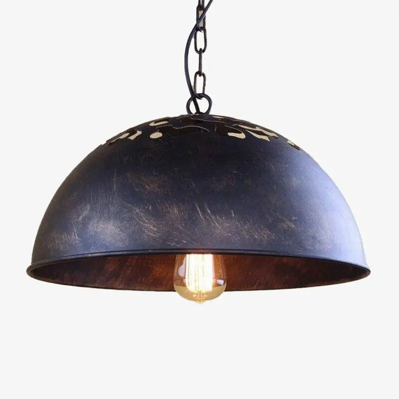 Suspension LED design en métal Rust