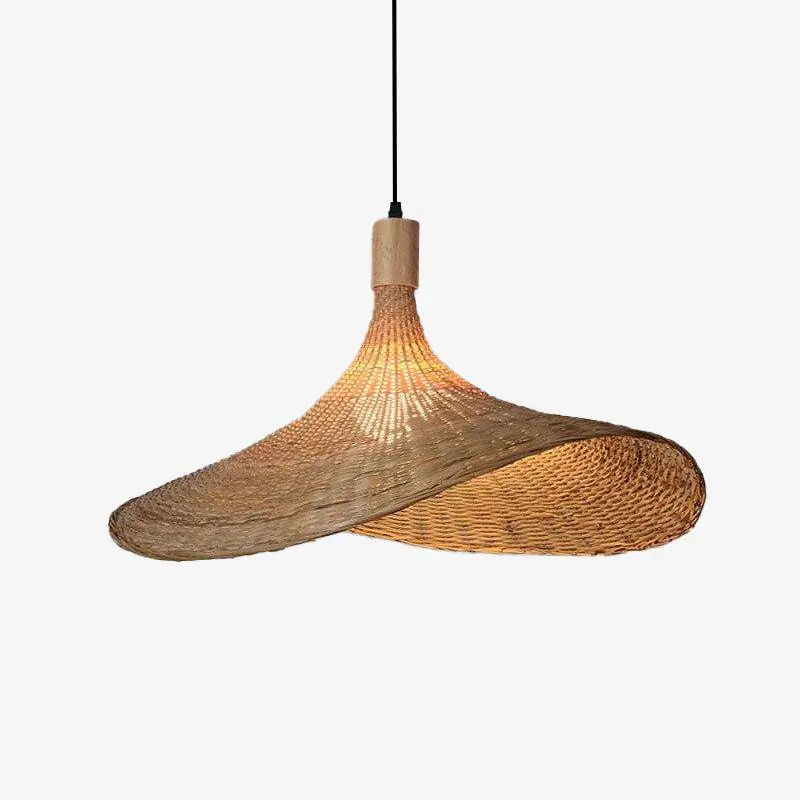 Suspension en rotin à LED Rusti-Chapeau Beige