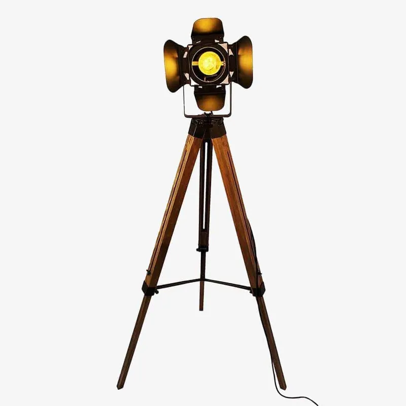 Lampadaire rétro à LED tripod \\"Vintage USA\\"