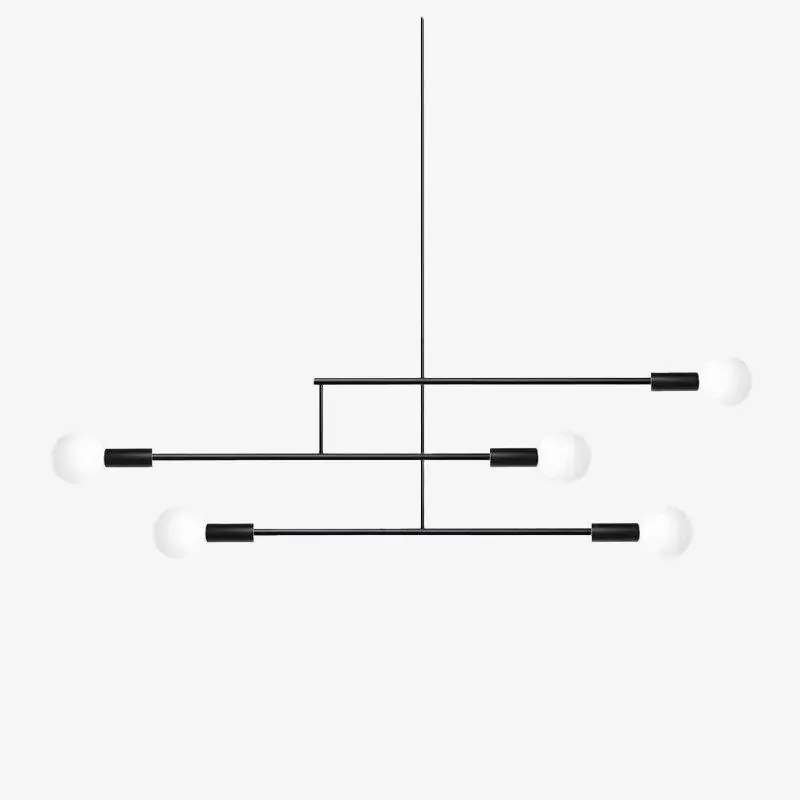 Suspension LED design en métal avec plusieurs lampes - Créativité illuminée