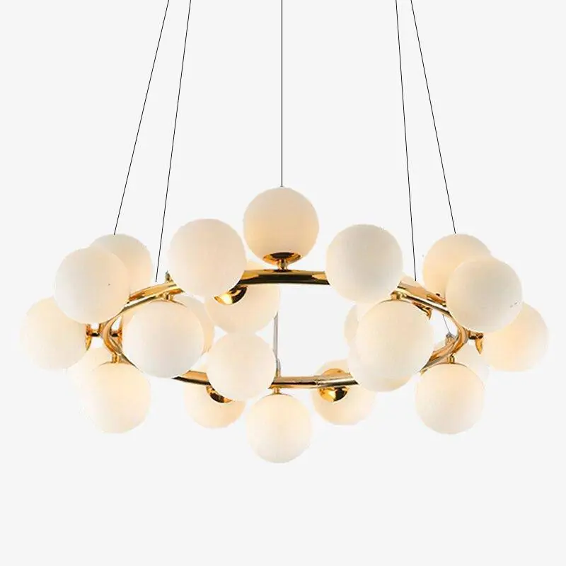 Lustre design LED en métal avec boules en verre Magic