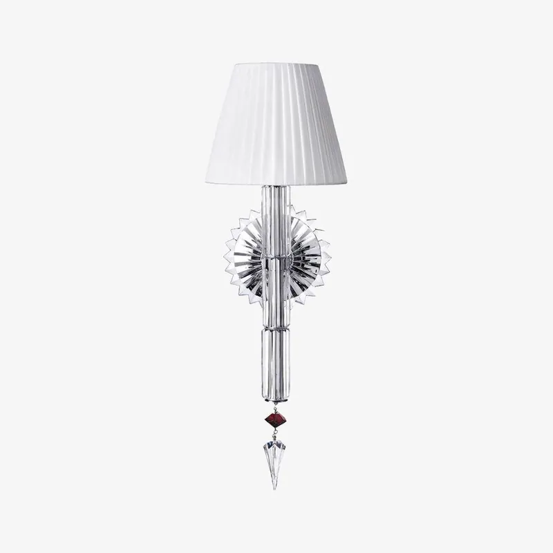 Applique murale LED Luxe avec abat-jour rétro et verre cristal