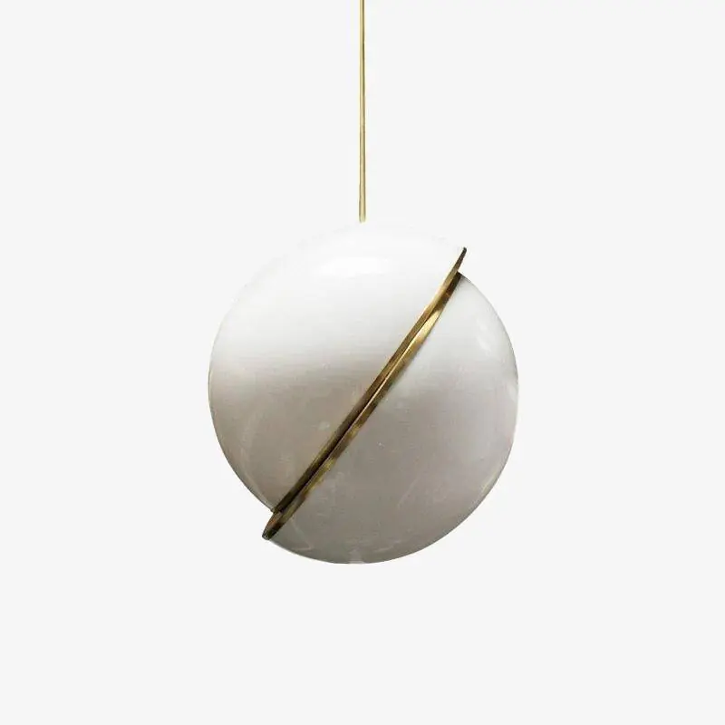 Suspension LED demi-sphère blanche \\"Lumière Phube\\"