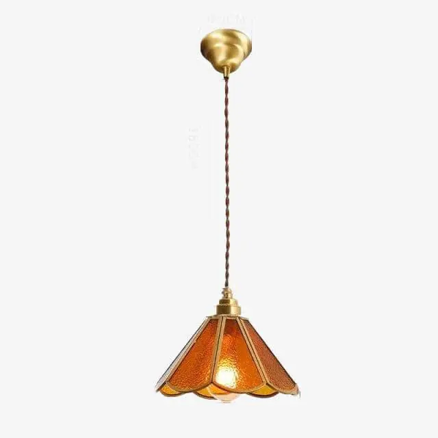 Suspension rétro LED Glass en verre et métal doré