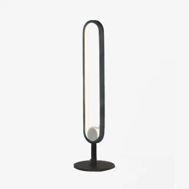 Lampe à LED design Loft avec anneau métal noir