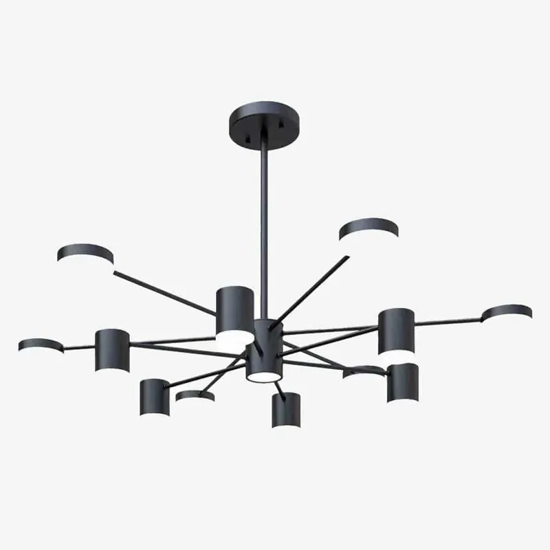 Lustre LED en métal avec abat-jours ronds - Style Nordic