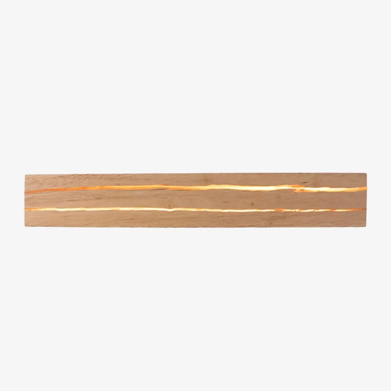 Applique Murale LED Rectangulaire Bois Scandinave