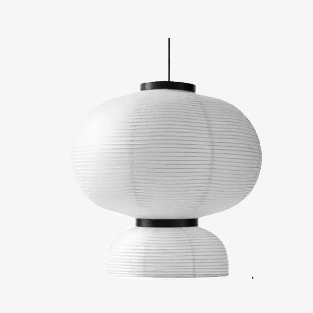 Suspension LED rétro en papier de riz blanc \\"Danish Style\\"
