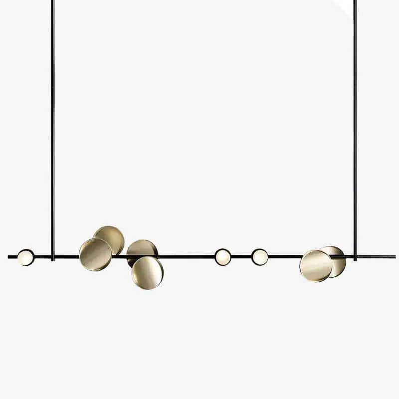 & Suspension LED Luxury en métal avec disque doré &