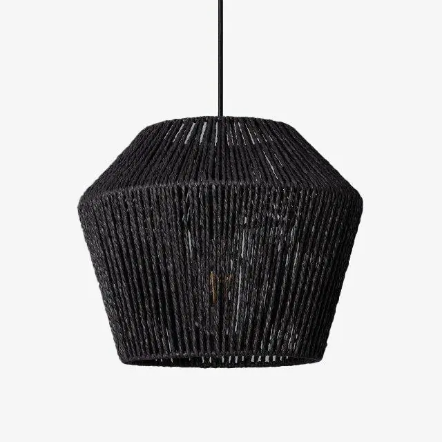 Suspension LED Loft en papier tressé.