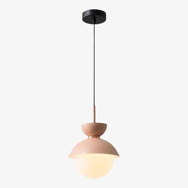 Suspension design LED en verre et métal coloré HangLight