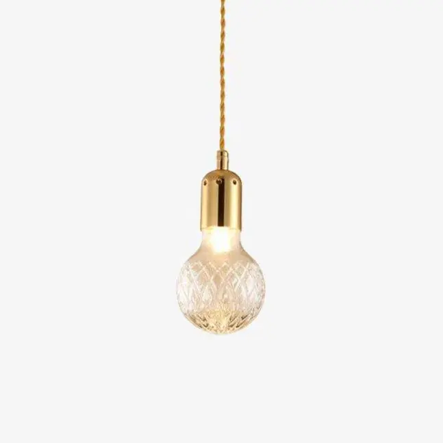 Lustre LED doré Loft - Design Métal & Cristal