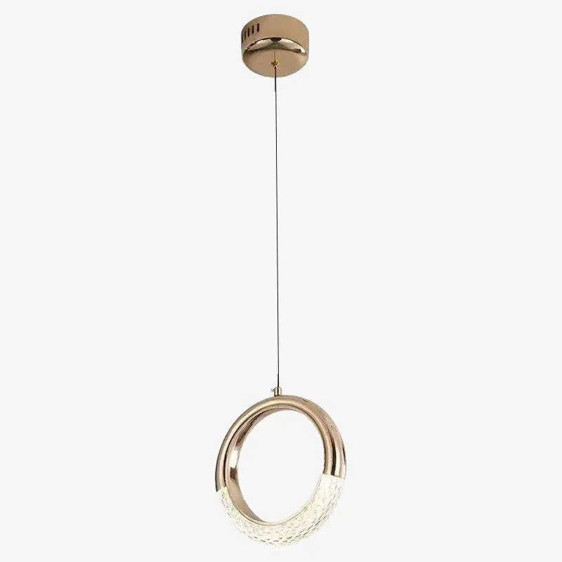 Suspension LED Dorée Ring Light