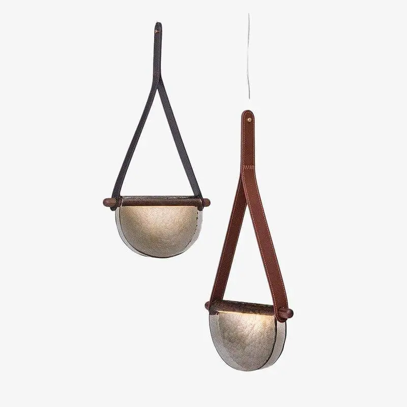 Suspension LED Creative en Demi-Cercle Verre