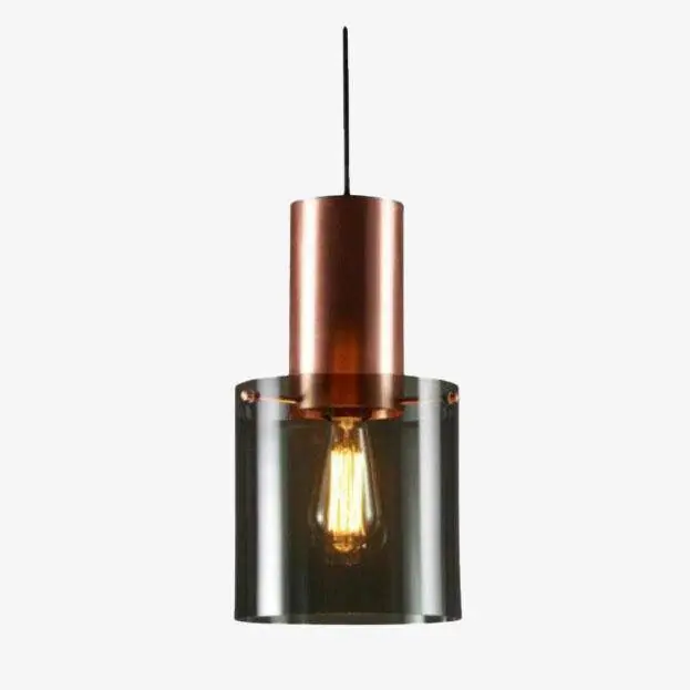 Suspension LED Loft en verre cylindrique