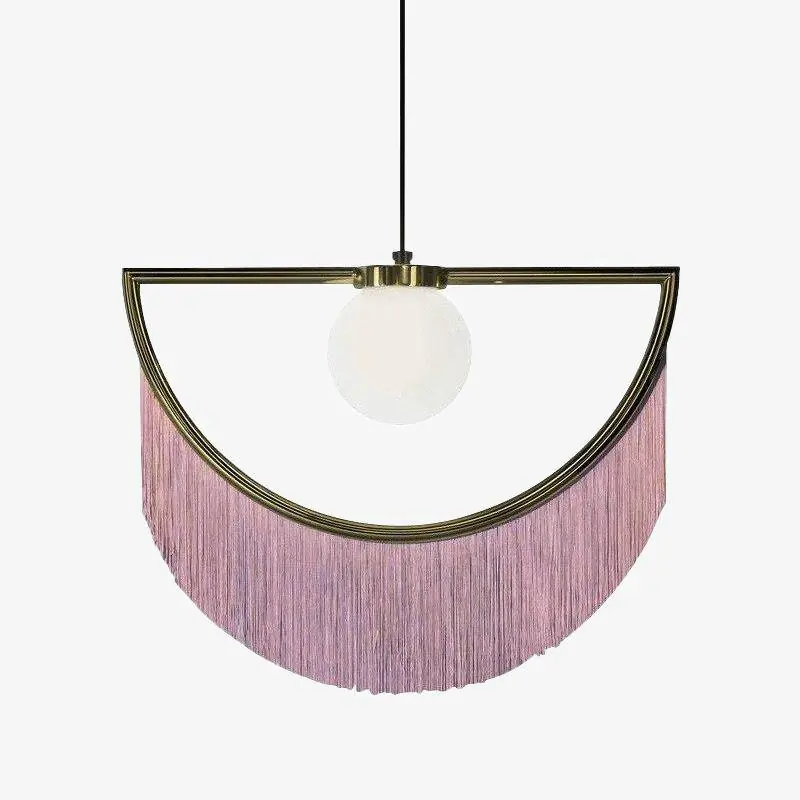 Suspension LED Métal et Pendentif Coloré