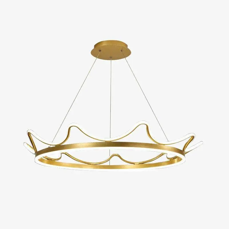 Lustre LED Doré Couronne