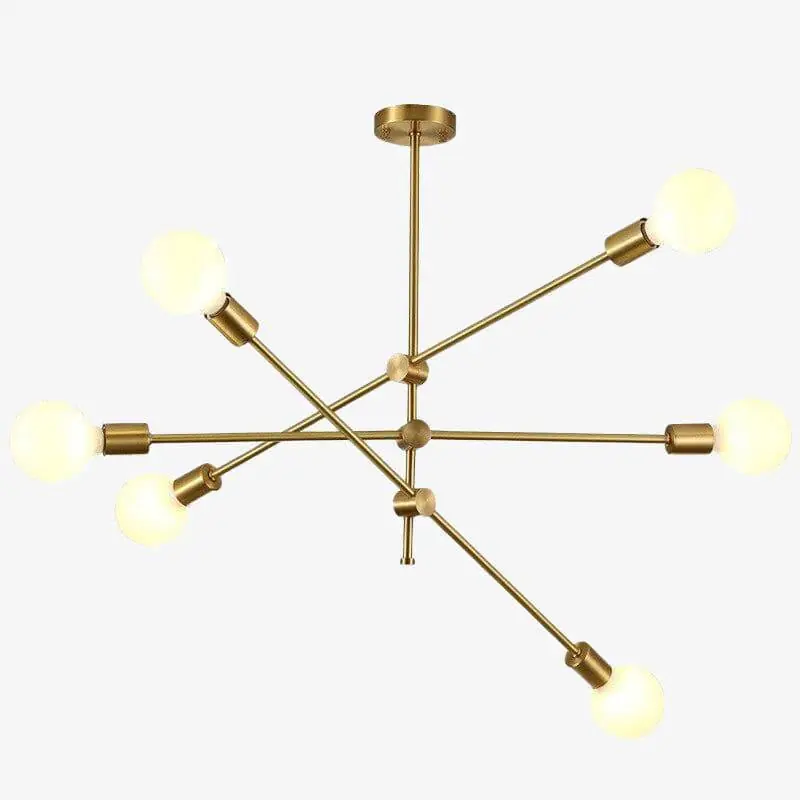 Lustre LED Luxe en métal doré et verre cristal Light
