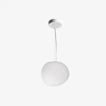 Suspension LED en verre blanc au design élégant
