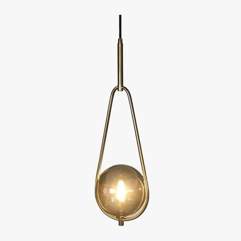 Suspension LED Loft en verre et métal Brillant