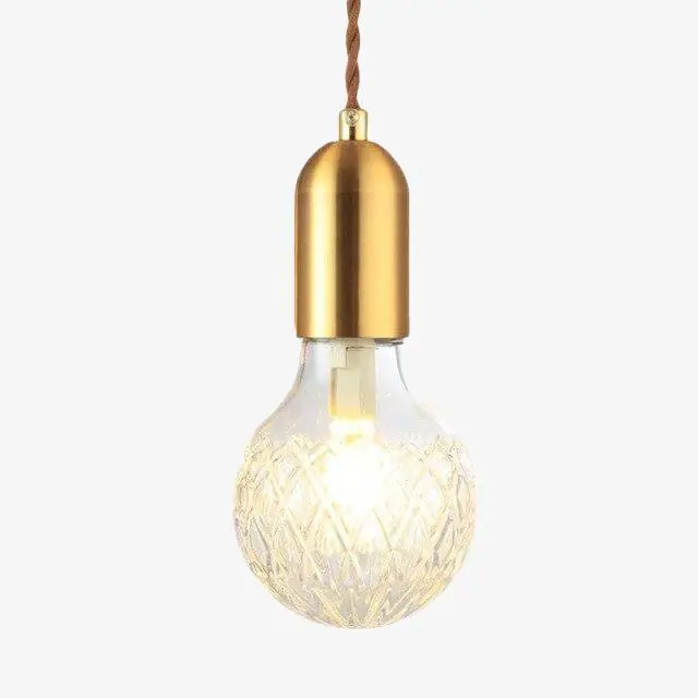 Suspension Loft : LED dorée & verre cristal