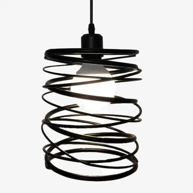 Suspension LED Tourbillon Noir