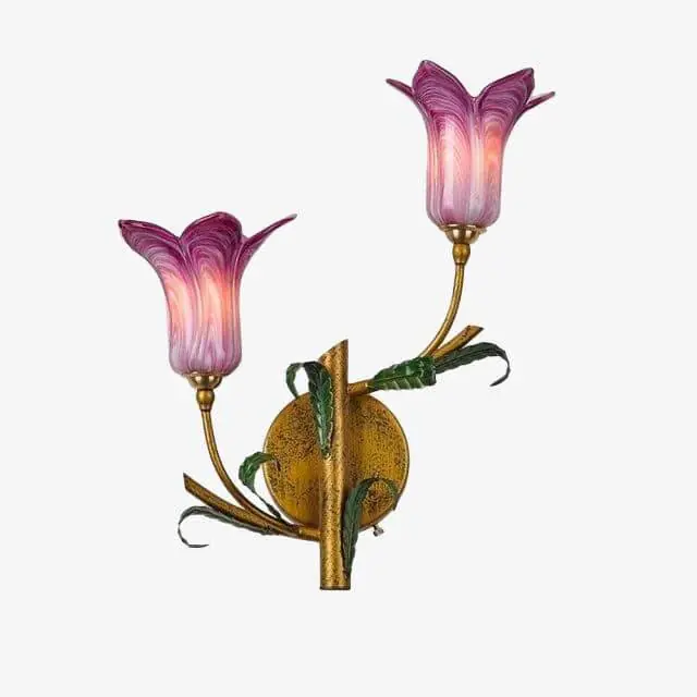 Applique murale LED rustique \\"Fleur Colorée\\"