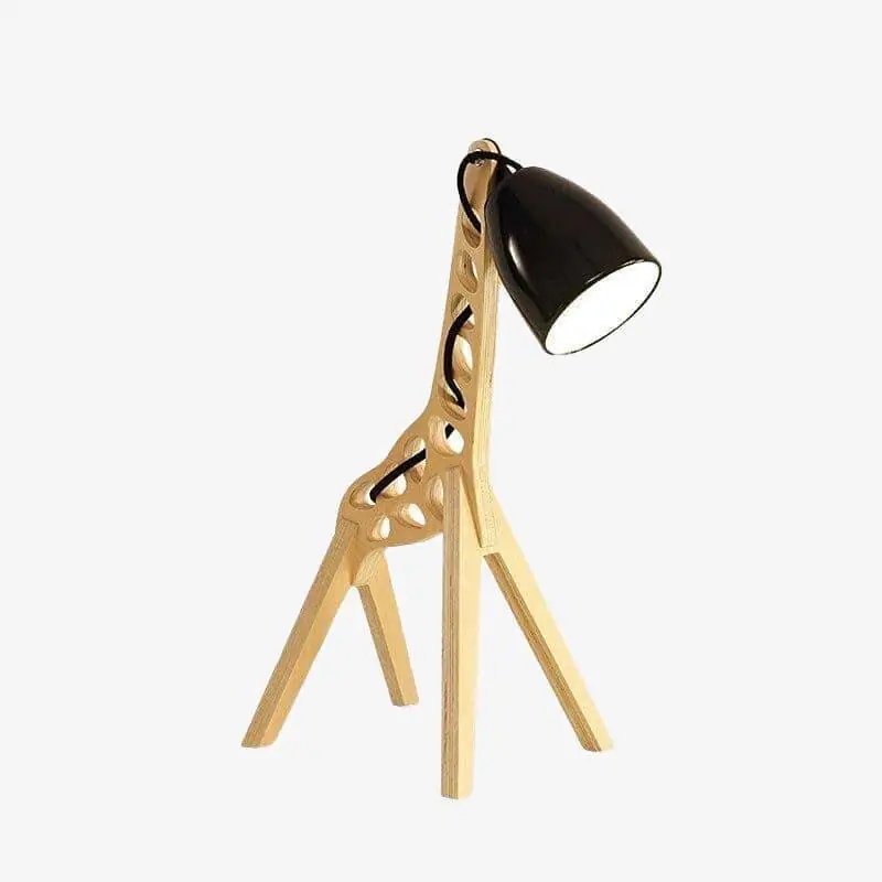 Lampe de bureau LED en bois Girafe, design moderne
