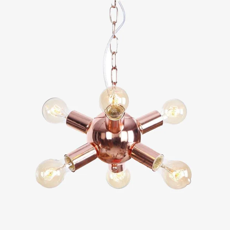 Lustre design LED en métal rose gold \\"Fly\\"