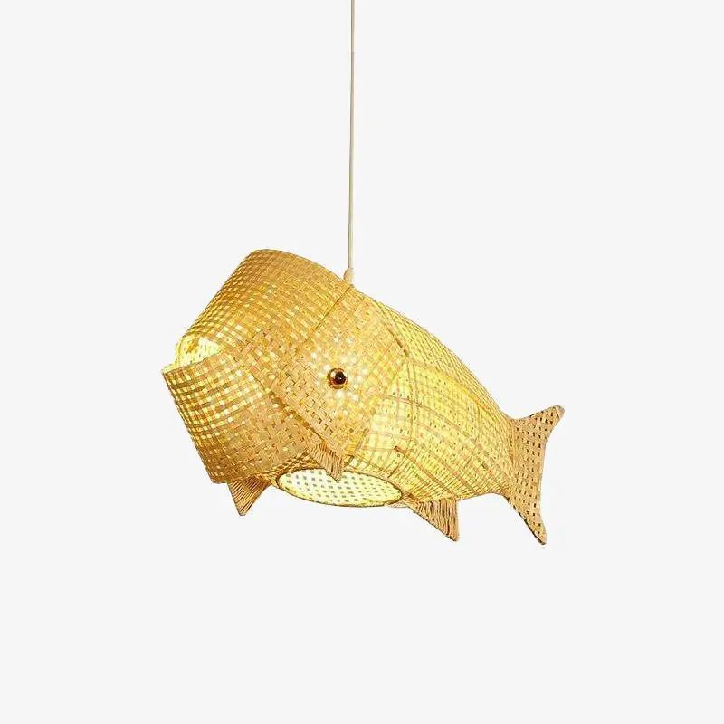 Suspension en rotin LED Kids Fish