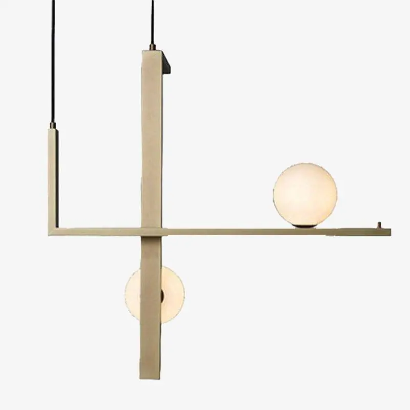 Suspension LED \\"Géométrie Cuivrée\\"