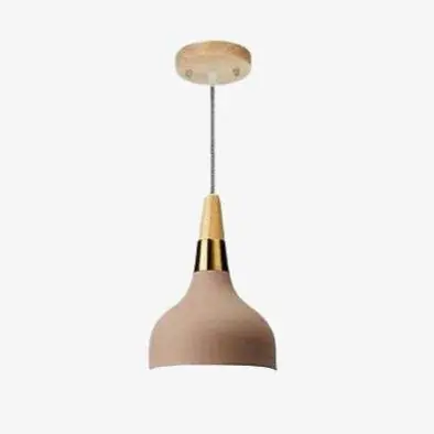 Suspension LED métal khaki doré Casa