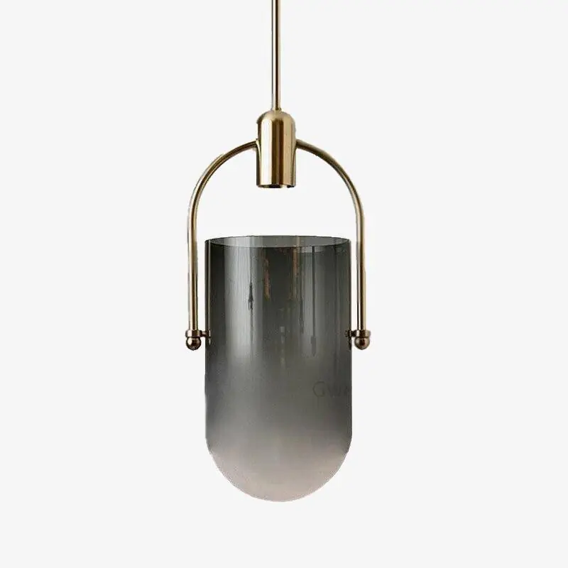 Suspension Lux LED en métal avec abat-jour en verre