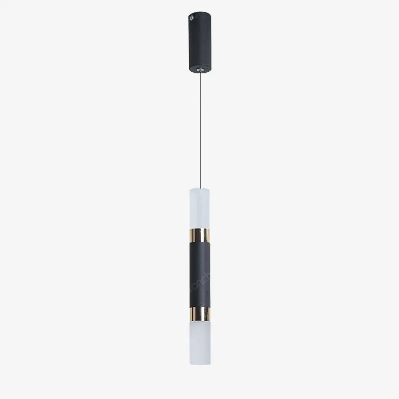Suspension cylindrique LED noire - Design Loft