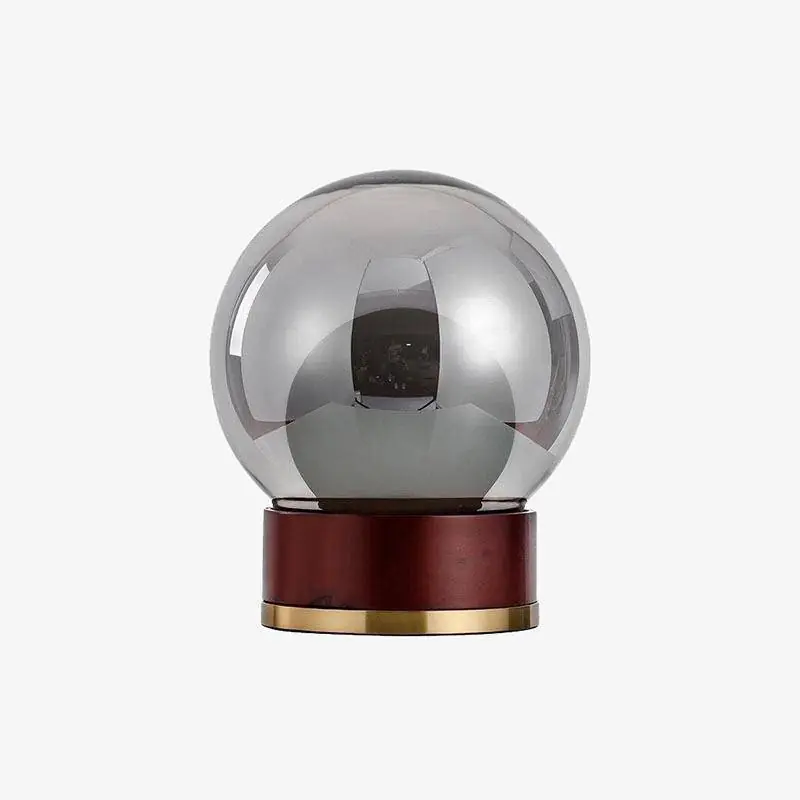 Lampe de table rétro dorée en bois