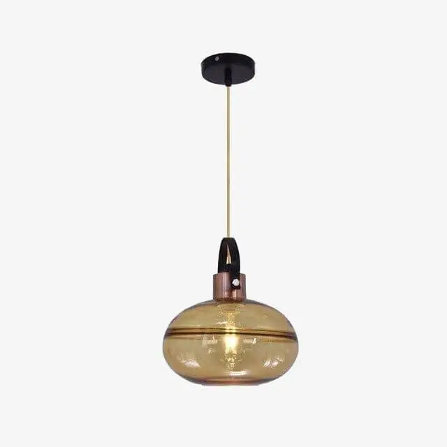 Suspension LED en verre coloré au style vintage